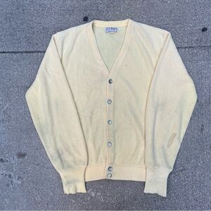 Vintage L.L.Bean yellow cardigan